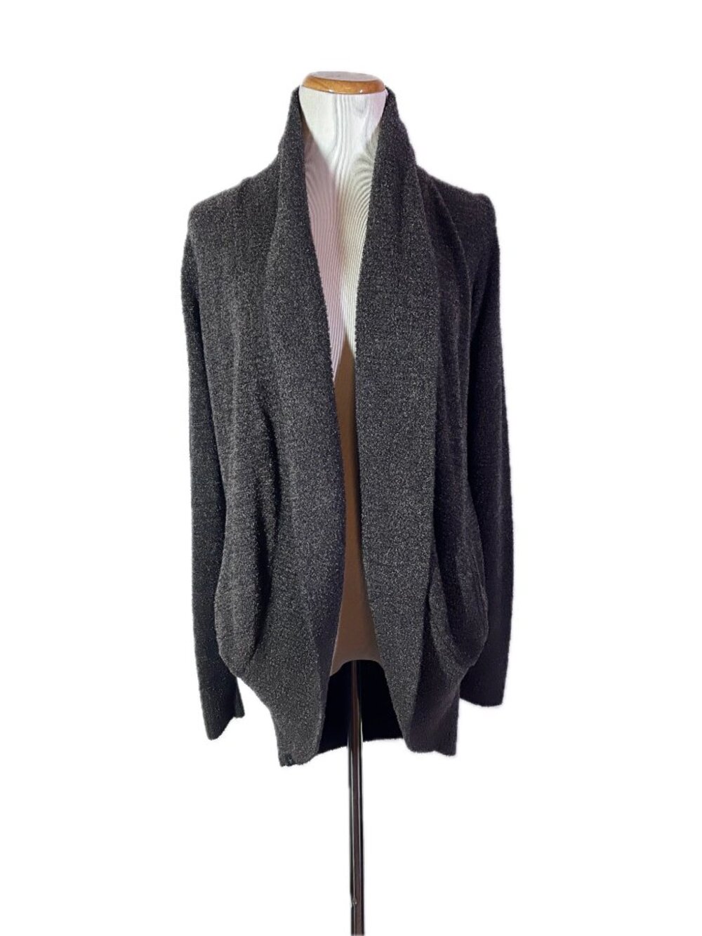 Barefoot Dreams Cozychic Lite Circle Cardigan Size XS/S Dark Grey